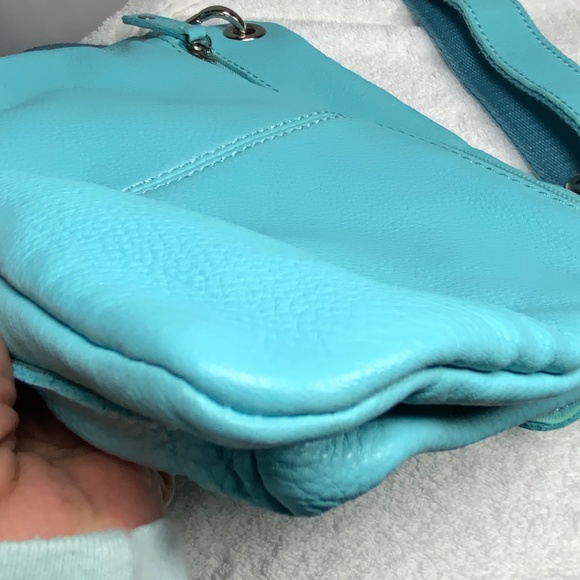 Fossil Light Blue Leather Crossbody - Picture 14 of 16